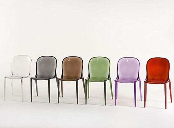 Coloured deals acrylic chairs