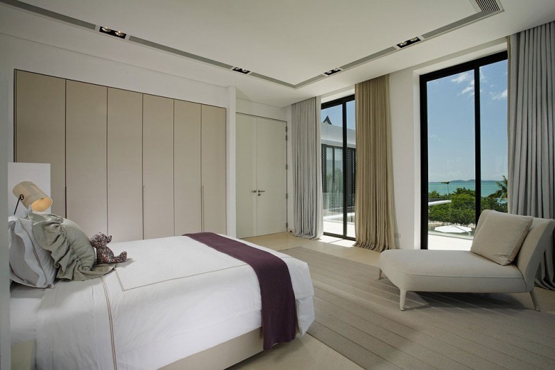 Luxurious Phuket Villa - white bedroom design interior