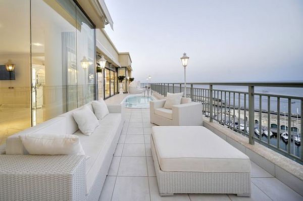 Luxury penthouse patio furniture balcony