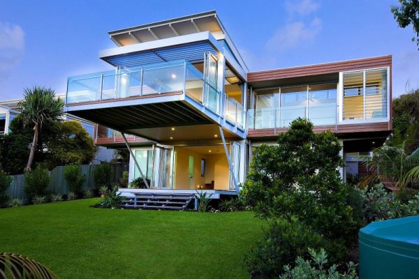 Marcus Beach House glass exterior