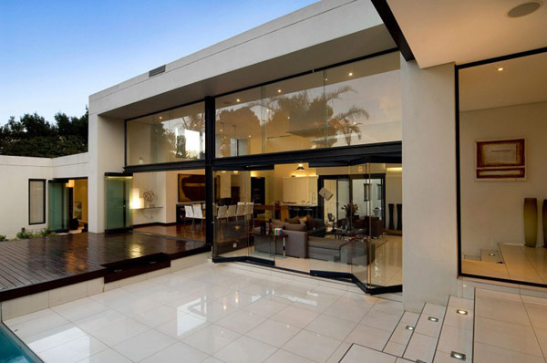 Moss Oaklands Residence glossy living area with floor-to-ceiling windows