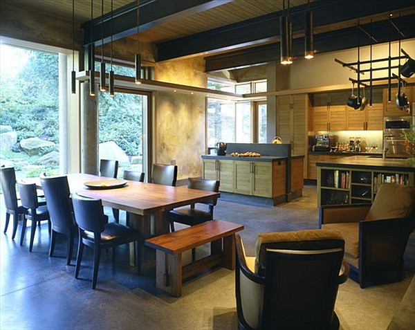 Northwest Family Retreat - kitchen with dining table