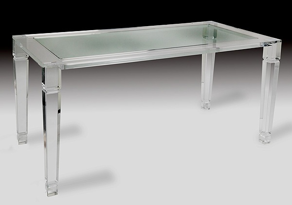 plexiglass dining room table