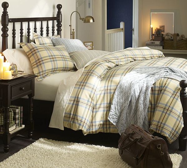 Stratton Plaid Organic Flannel Duvet Cover & Sham 2