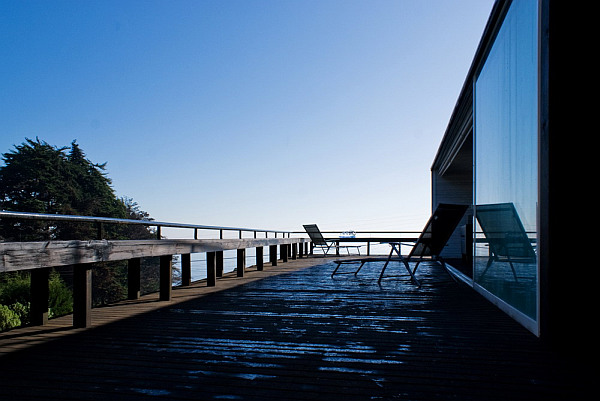 Tacna Hill Beach House wooden deck ocean views