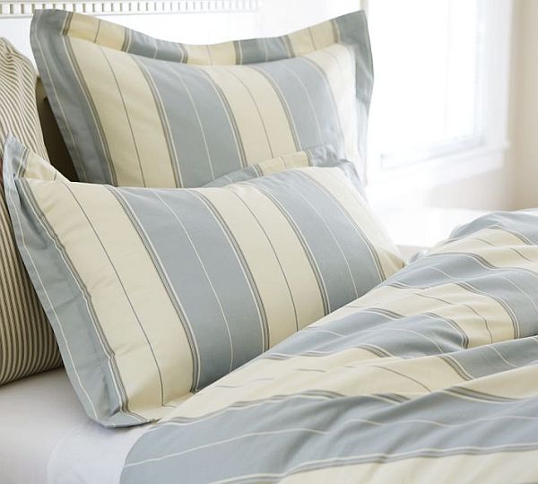 Toby Stripe Organic Duvet Cover & Sham 1