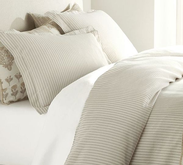 Striped Duvet Covers Shams For A Fancy Bedroom