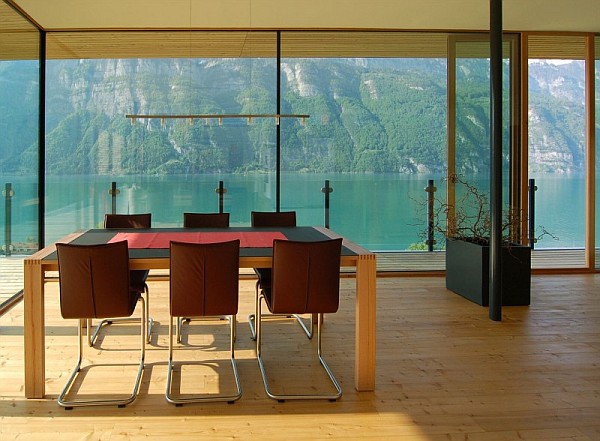 Wohnhaus Am Walensee Swiss House ultra modern dining room furniture