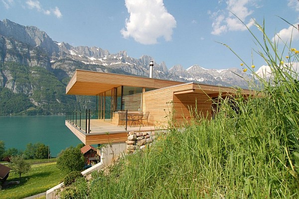 Wohnhaus Am Walensee Swiss Wood & Glass House