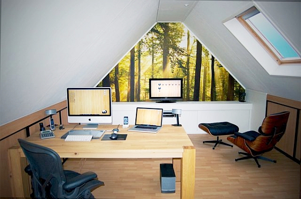 attic home office idea design