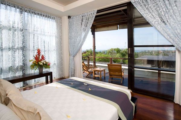 bedroom with amazing views