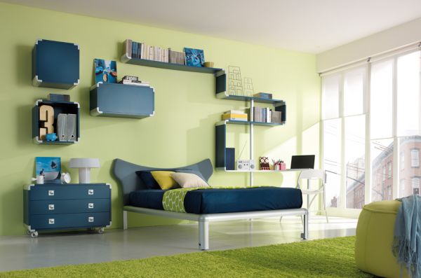 green kids room idea