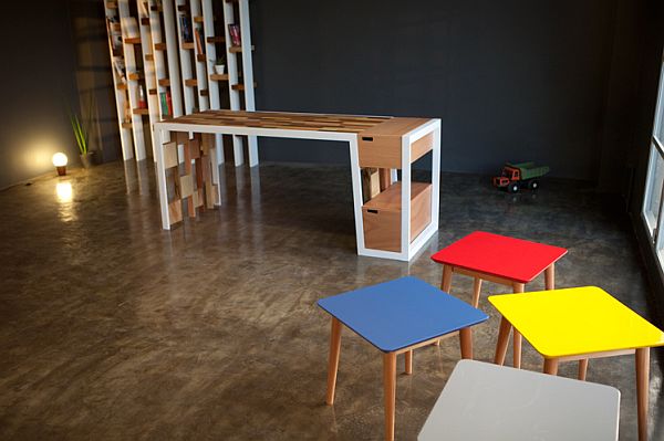 recycled wood desk furniture