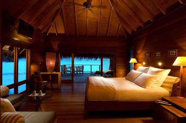 resort villa bedroom with amazing views