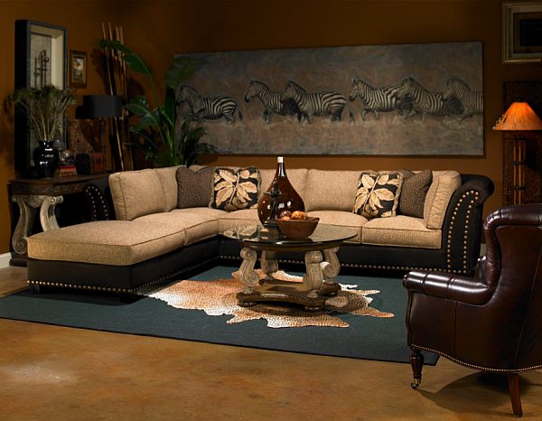 safari living room with couch