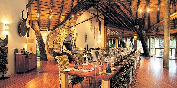 safari themed dining area