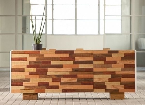 sideboard made of recycled wood