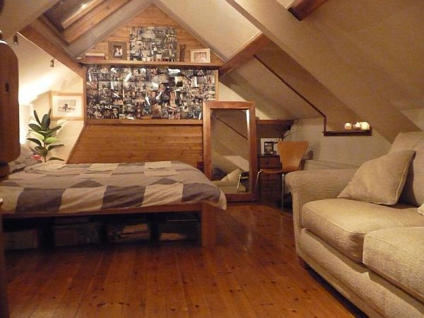 small bedroom in the attic