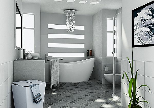 white clean bathroom