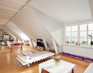 Attic Penthouse Decoration Ideas - Stockholm - 1