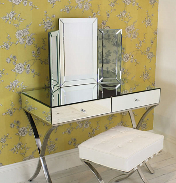 Barcelona Mirrored Dressing Table Set