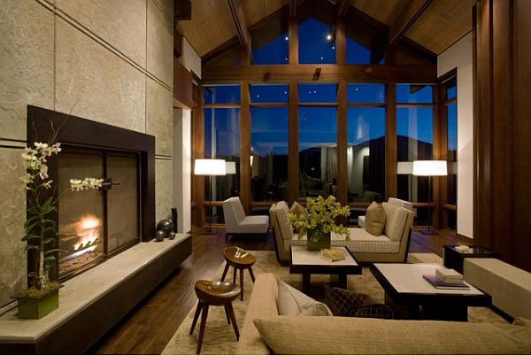 Barker-Residence-Sun-Valley-high-ceiling-living-room