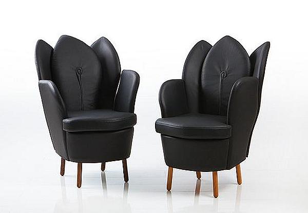 Black Chair and Black Sofa