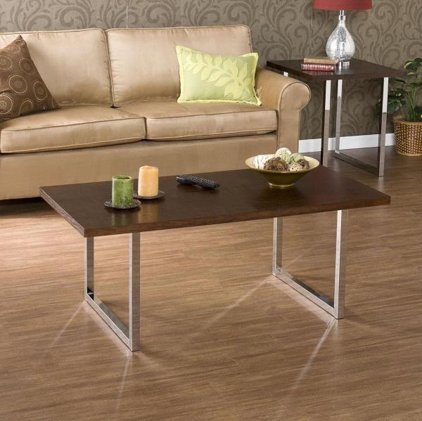 Brooklyn Espresso and Chrome Coffee Table