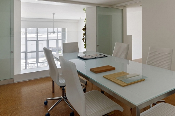 Buck O'Neill Builders Green Offices 6 - white table & chairs