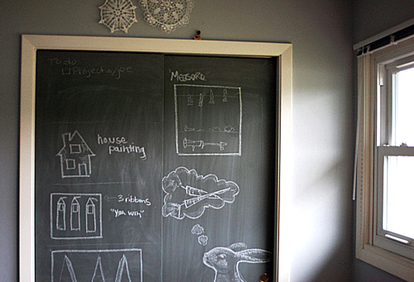 Chalkboard-Paint-Closet-Doors