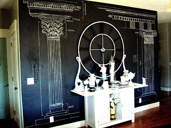 Chalkboard-Paint-Livng-Room-Wall
