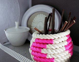 DIY Coiled Rope Basket 1