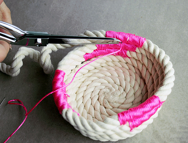 DIY Coiled Rope Basket 10
