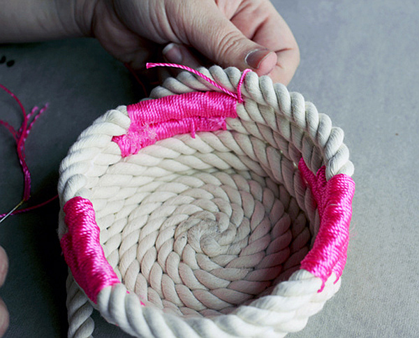 DIY Coiled Rope Basket 8