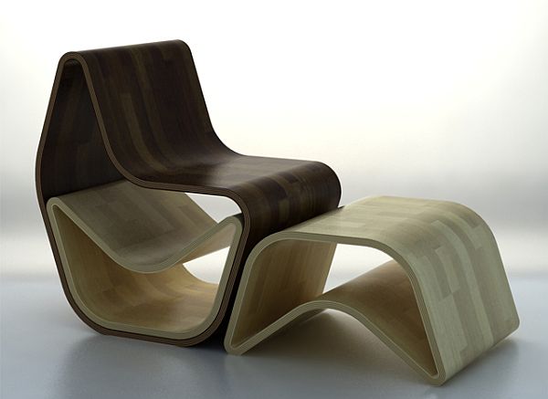 GVAL Chair - multifunctional plywood chair design