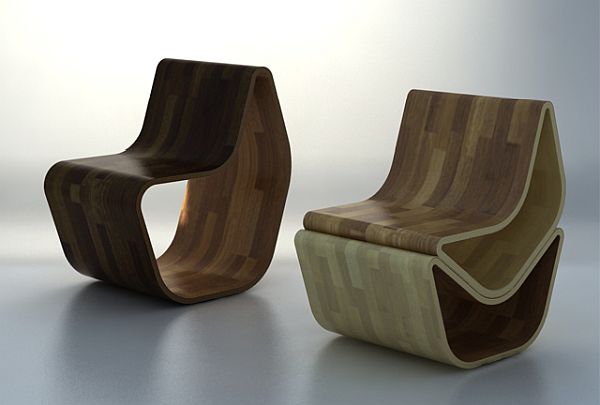 GVAL Chair - multifunctional plywood chair