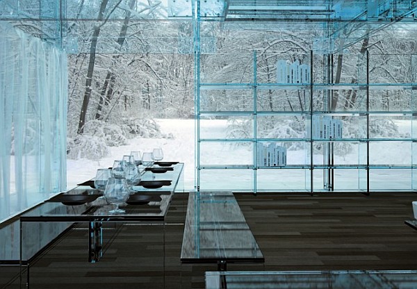 Glass House - glass dining table