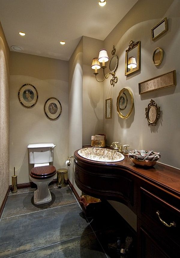 Istanbul luxury apartment - formal bathroom design with British inspiration