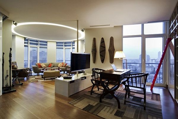 Istanbul luxury apartment - large living room modern furniture