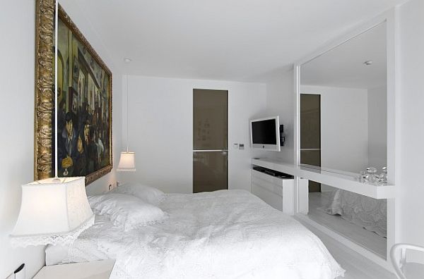 Istanbul luxury apartment - modern white bedroom design