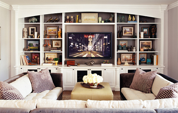 Luxurious-Beverly-Hills-Home-comfortable-living-room-couch-with-bookcase