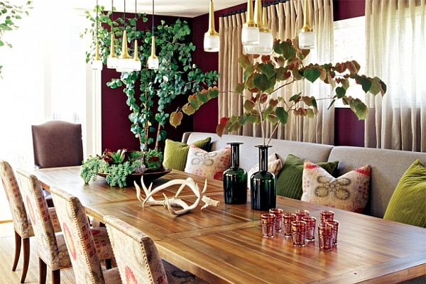 Luxurious-Beverly-Hills-Home-lounge-feel-like-area-with-reclaimed-wood-tables