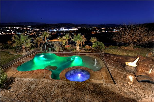 Luxury Home Washington - Tuscan Villa 17 - outdoor pool city skyline