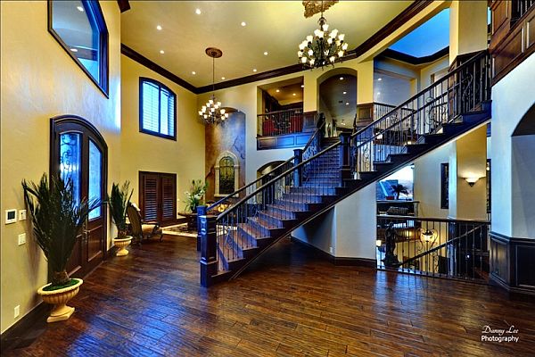 Luxury Home Washington - Tuscan Villa 2 - wooden staircase