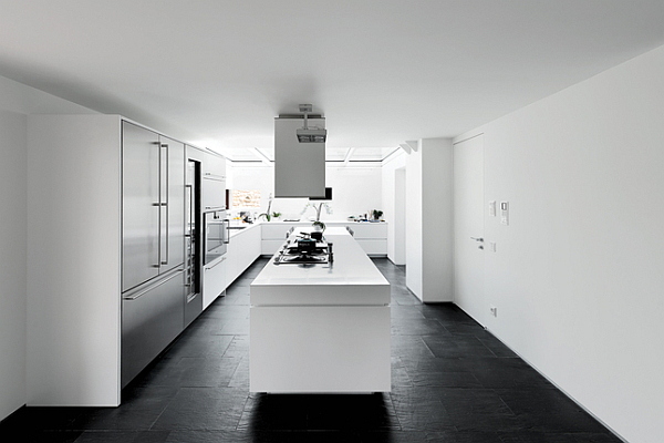 Luxury Renovated Farmhouse - minimalist white kitchen