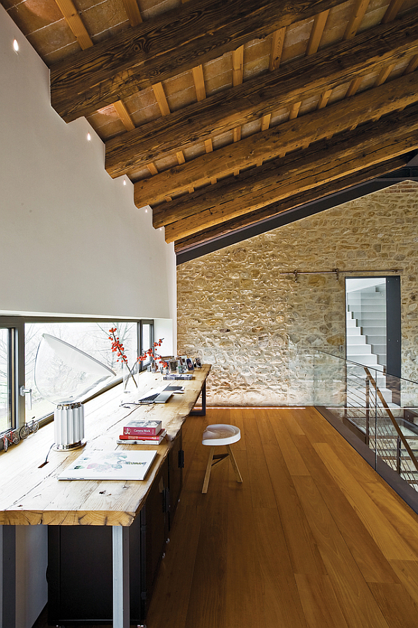 Luxury-Renovated-Farmhouse-rustic-home-office-is-modern