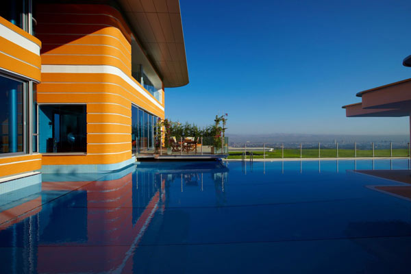 Orange House in Turkey - exterior pool