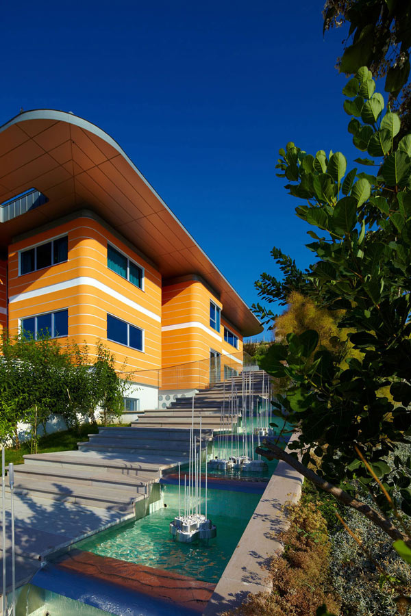 Orange-House-in-Turkey-outdoor-modern-staircase