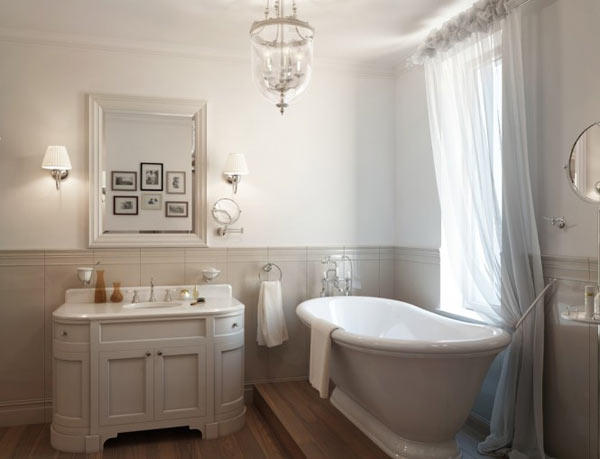 Russian Apartment Design - classy bathroom