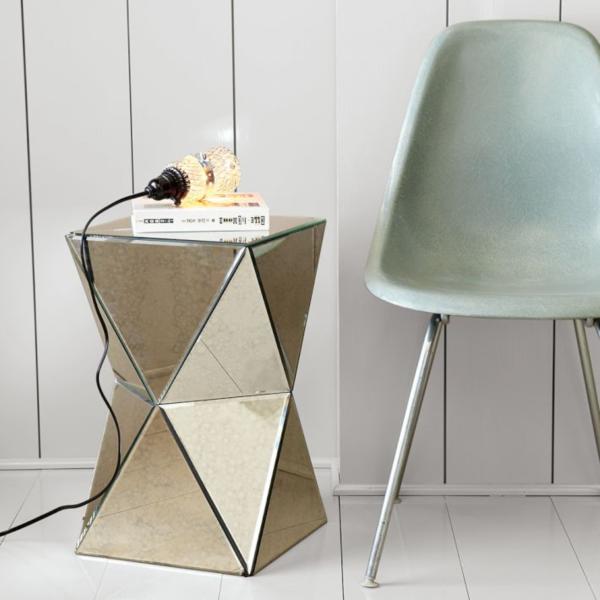 West Elm Faceted Mirror Side Table